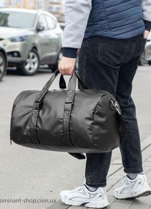 Мужская дорожная спортивная сумка с отделом для обуви черная из эко кожа для тренировок вместительная на 31 л4 фото