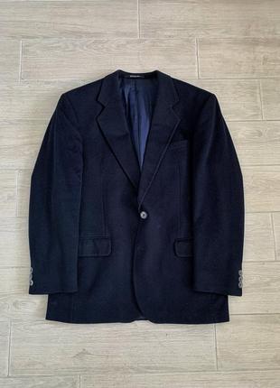 Чоловічий піджак блейзер кашемір вовна синій daks london 52 l xl