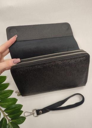 Портмоне из натуральной кожи с коробкой, кошелек мужской стиля dior диор