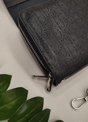 Портмоне из натуральной кожи с коробкой, кошелек мужской стиля dior диор