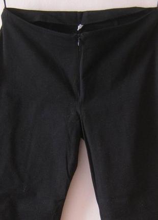 Вечерние брюки бедровки женские черные, с гипюровыми вставками, р.42 наш 483 фото