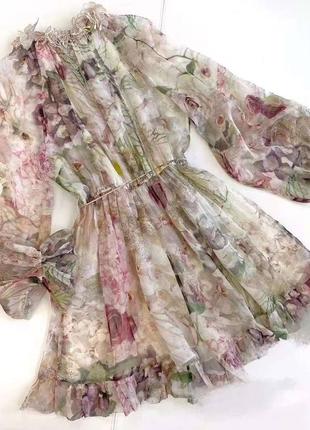 Сукня комбінезон в стилі zimmerman шифон в квіти розлітайка2 фото