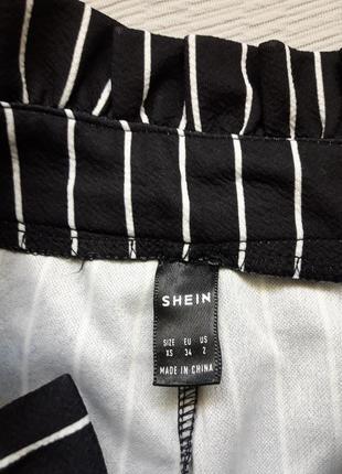 Суперовые брюки леггинсы принт полосы высокая посадка  shein4 фото