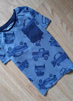 Детские шорты и футболка на мальчика 2-3года принт машинки3 фото