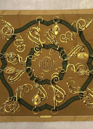 Винтажный шелковый платок hermes в 1974 году автор m. guillemot