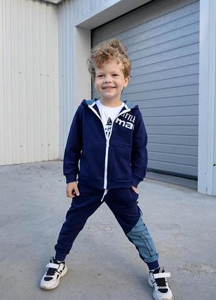 Дитячий бавовняний спортивний костюм для хлопчика hart 874 розміри 86-98