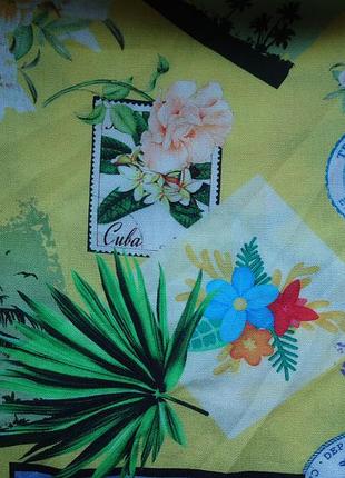 Рубашка гавайская primark reg fit viscose гавайка (l)