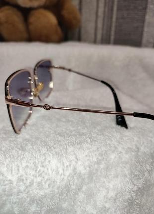 Солнцезащитные очки квадратные в металлической оправе3 фото