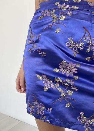 Шелковая юбка в японском стиле 🦋3 фото