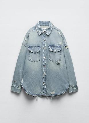 Джинсова сорочка , рубашка zara