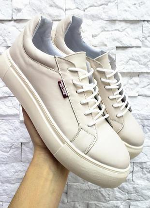 Стильные монохромные кожаные женские кеды буммер в наличии и под отшив💙💛🏆