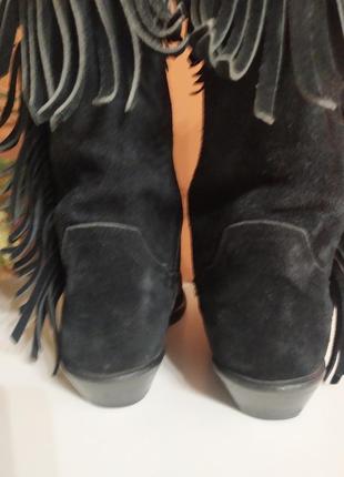 Чорні замшеві козаки, розмір 38, boots5 фото
