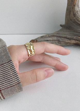 Кільце кольцо каблучка перстень стильне тренд під золото нове
