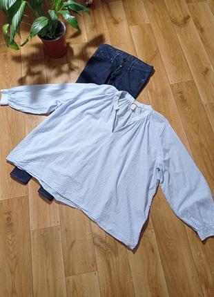 H&m неймовірна трендова рубашка блуза оверсайз зі штапелю бавовна тоненька6 фото