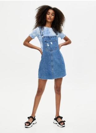 Джинсовый сарафан pull & bear