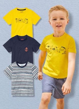 Комплект 3 шт. дитяча  футболка  lupilu для хлопчика 98 104 110 1161 фото
