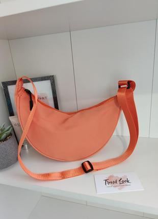 Сумка сумочка бананка нейлонова стильна модна нова оранж5 фото