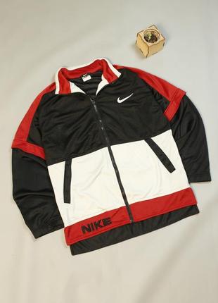 ▪️nike big logo▪️vintage винтажная олимпийка мужская с большим вышитым логотипом кофта на молнии s m с м