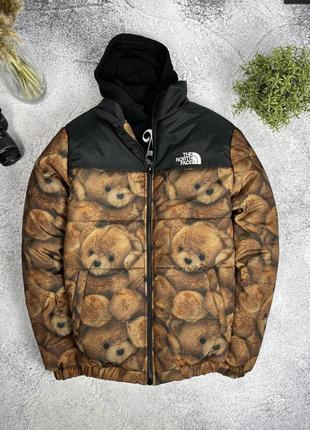 Куртка коричневая зимняя tnf