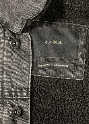 Джинсовая куртка zara man на меху3 фото