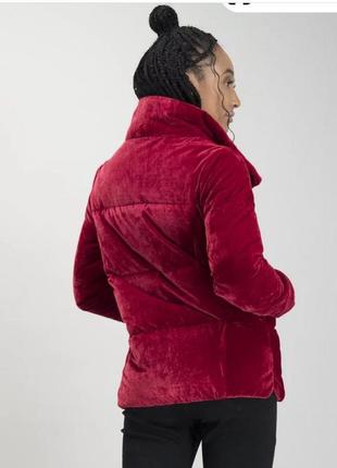 Червоний велюровий пуфер tu3 фото