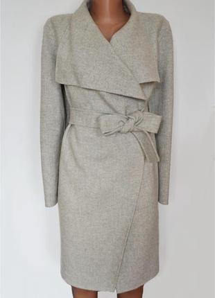 Шерстяное пальто zara, кардиган, серое пальто2 фото