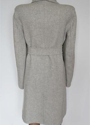 Шерстяное пальто zara, кардиган, серое пальто4 фото