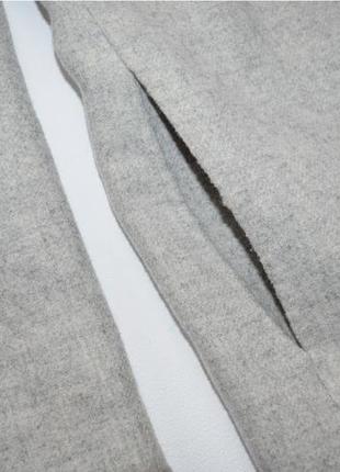 Шерстяное пальто zara, кардиган, серое пальто7 фото