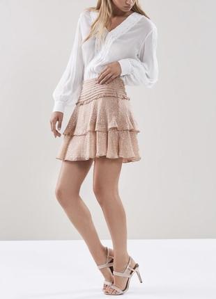 Reiss maje sandro спідниця спідничка міні юбка шовк шелк леопардовий анімалістичний принт1 фото