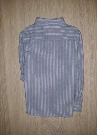 Льняная рубашка zara на 7 лет5 фото
