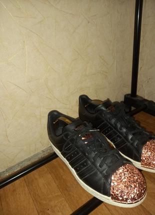 Кожаные кроссовки adidas superstar 39 размер3 фото