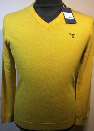 Шерстяной пуловер gant extrafine lambswool v-neck (size m)