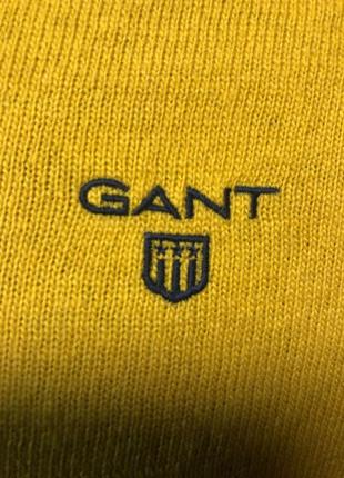 Шерстяной пуловер gant extrafine lambswool v-neck (size m)3 фото