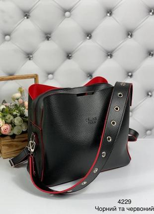 Стильная сумка, черный и красный 🔥много цветов🔥4 фото