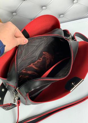 Стильная сумка, черный и красный 🔥много цветов🔥7 фото