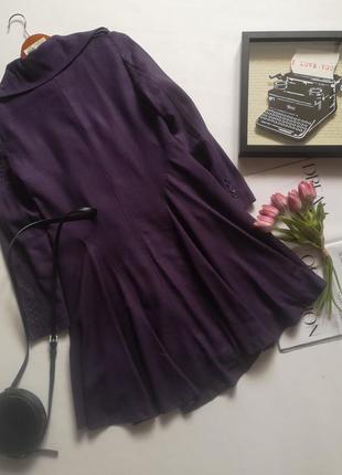 Плащ, тренч, оригинал, lee cooper trensh coat purple, фиолетовый, шёлк, шерсть,3 фото