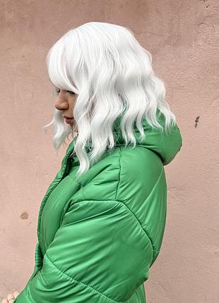 Каре волнистый , блонд с чёлкой , парик с чёлкой , аниме, косплей