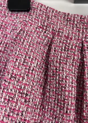 Розовая твидовая юбка м2 фото