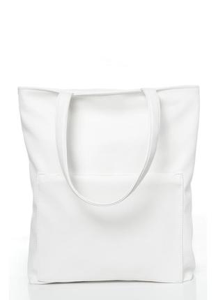 Женская сумка sambag shopper белая