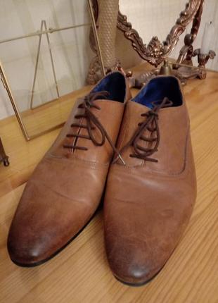 Туфлі черевики вінтажний, класичний стиль шкіра1 фото