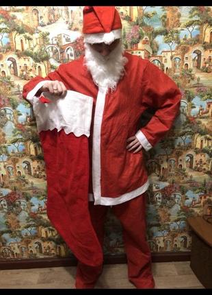 Карнавальний костюм-сплей аніматор на свято новий рік санта 🎅 дід мороз