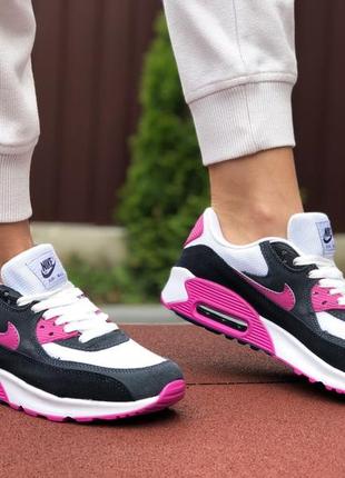 Топові жіночі кросівки для бігу nike air max 90 / замшеві жіночі кросівки для бігу / кросівки для активного відпочинку топчик2 фото