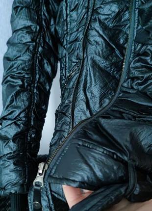 Срібляста косуха, демісезонна курточка в стилі 00х, італія7 фото