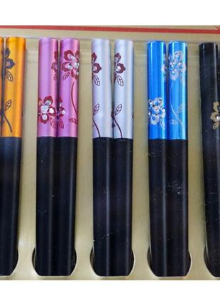 Набор палочек для еды 5 пар язык цветов, палочки для суши2 фото