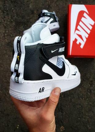 Nike air force 1 mid lv8 •white black•7 фото