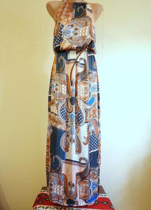 Платье  из струящейся ткани с принтом пейсли
