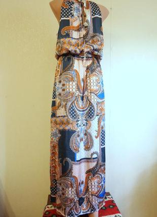 Платье  из струящейся ткани с принтом пейсли2 фото