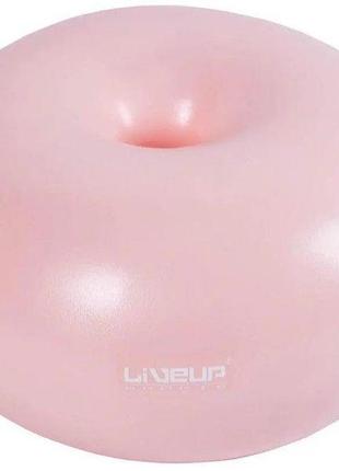 М'яч для фітнесу. фітбол liveup donut ball рожевий 45х25см ls3567-p