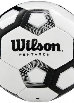 М'яч футбольний wilson pentagon white/black size 5 wte8527xb05