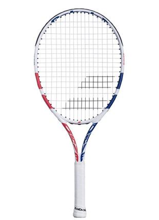 Ракетка babolat drive jr 24 girl white/pink/blue детская 140423/301